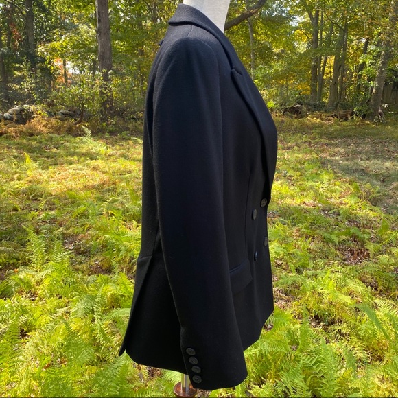 DIANE VON FURSTENBERG JACKET BLAZER BLACK DOUBLE BREASTED LOURDES SMALL FIT - Picture 4 of 14